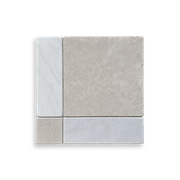 Gingham Botticino and Oriental White Tumbled gallery detail image