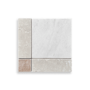 Gingham Babylon, Botticino and Rosewood Tumbled gallery detail image