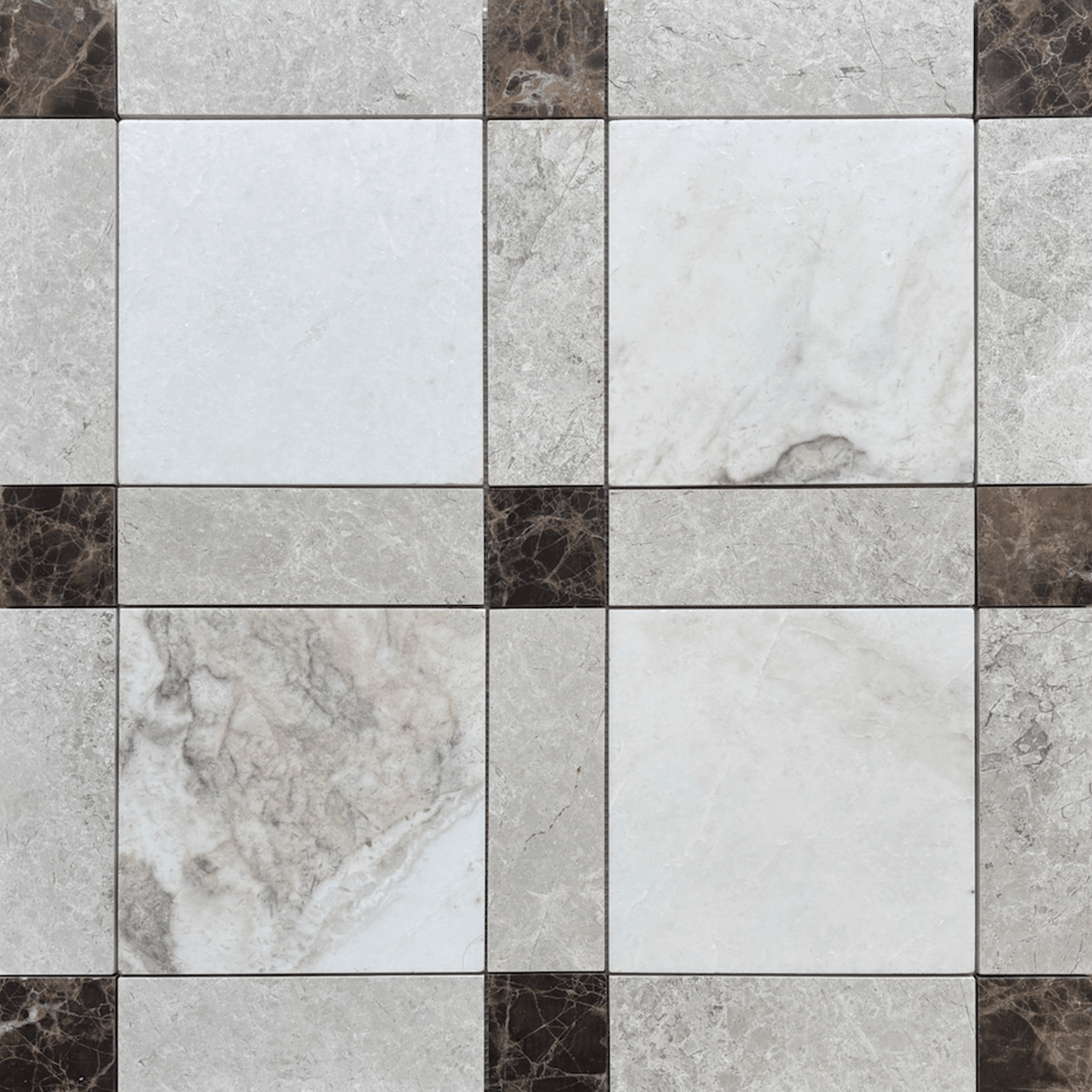 Gingham Babylon, Tundra Grey and Emperador Honed gallery detail image