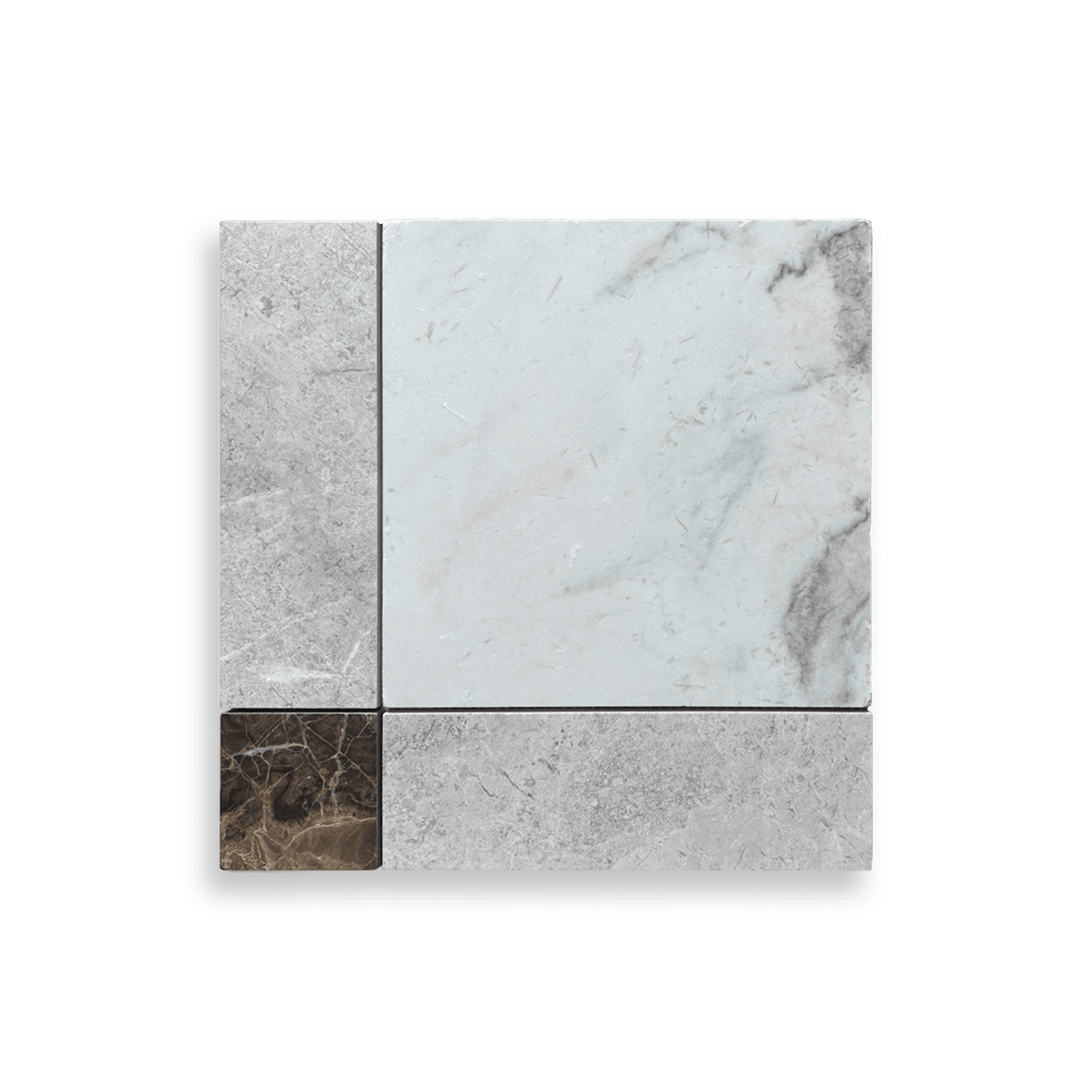Gingham Babylon, Tundra Grey and Emperador Honed gallery detail image