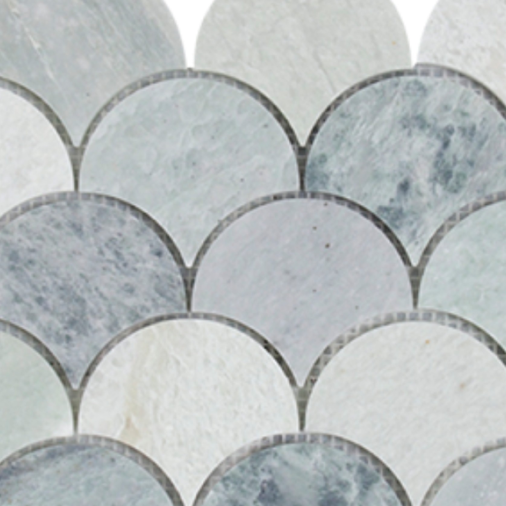 Ming Green Honed Fan Mosaic gallery detail image