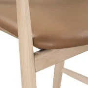 Profile Bar Stool 65cm - Oak / Tan Leather gallery detail image