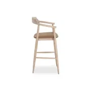 Profile Bar Stool 65cm - Oak / Tan Leather gallery detail image