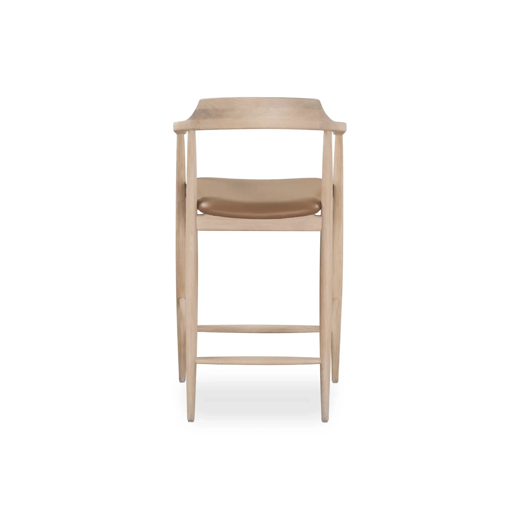 Profile Bar Stool 65cm - Oak / Tan Leather gallery detail image