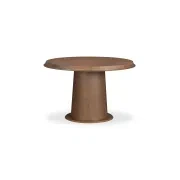 Tone Round Dining Table 120cm - Deep Oak gallery detail image