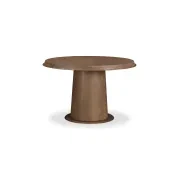 Tone Round Dining Table 120cm - Deep Oak gallery detail image