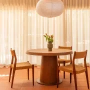 Tone Round Dining Table 120cm - Deep Oak gallery detail image
