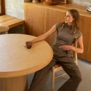 Tone Round Dining Table 120cm - Oak gallery detail image