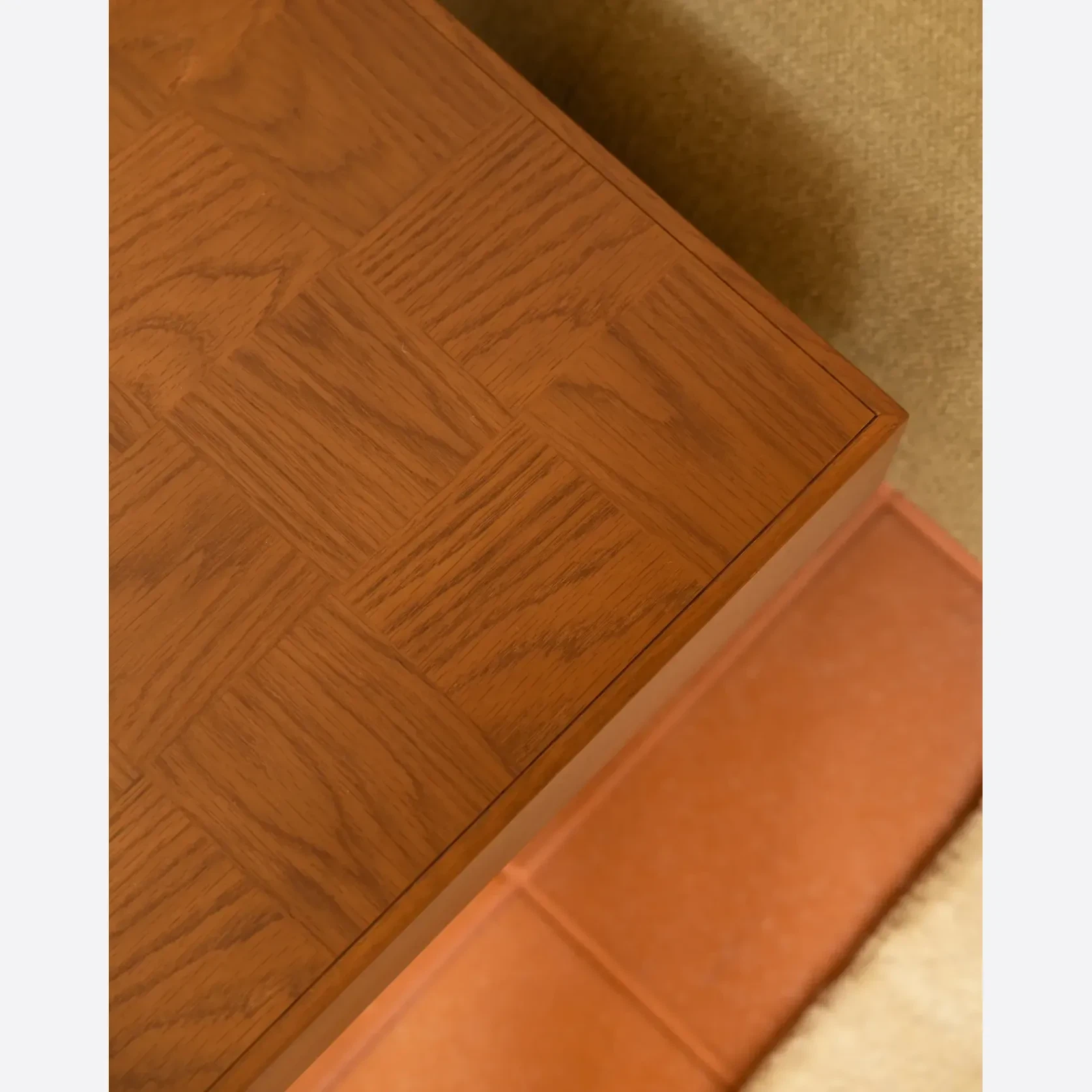 Check Side Table - Deep Oak gallery detail image