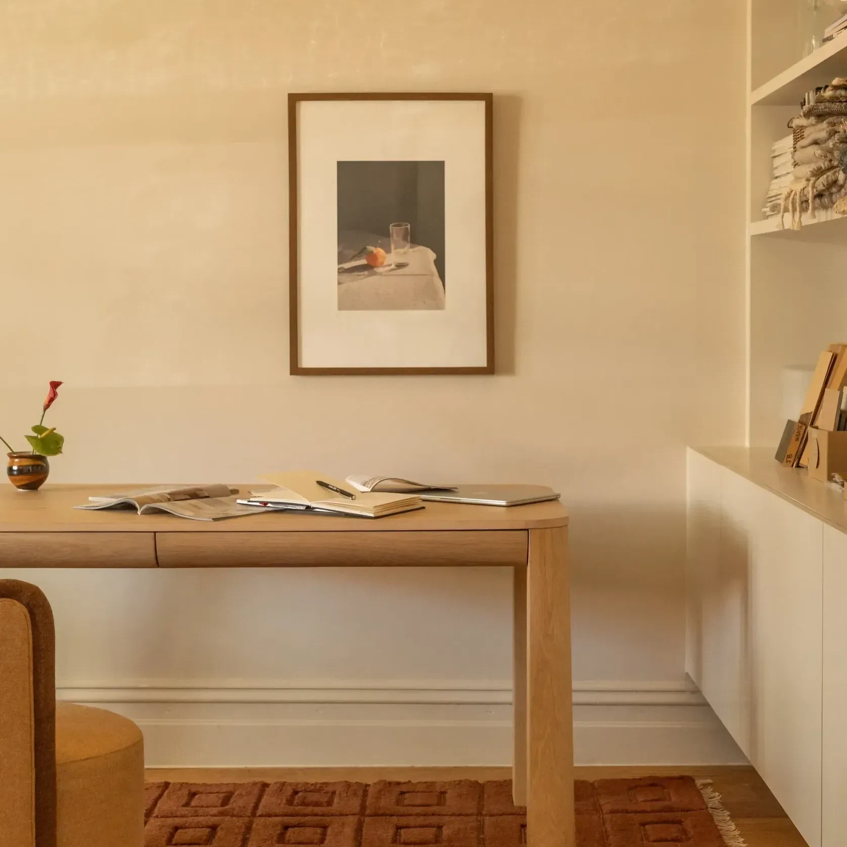 Quart Office Desk - Oak gallery detail image