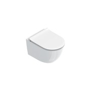 Sfera Compact Rimless Wall Hung Toilet Gloss White With Slim Seat (excl Cistern) gallery detail image