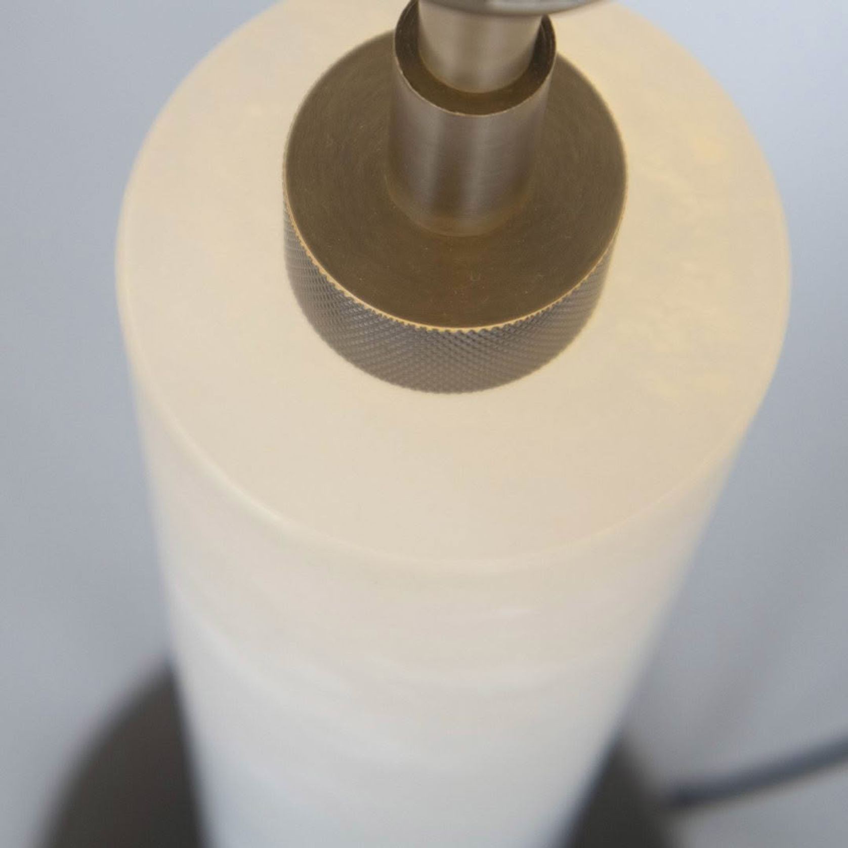 Tz - Valencia Table Lamp - Alabaster, Vintage Silver Finish With Black Shade gallery detail image