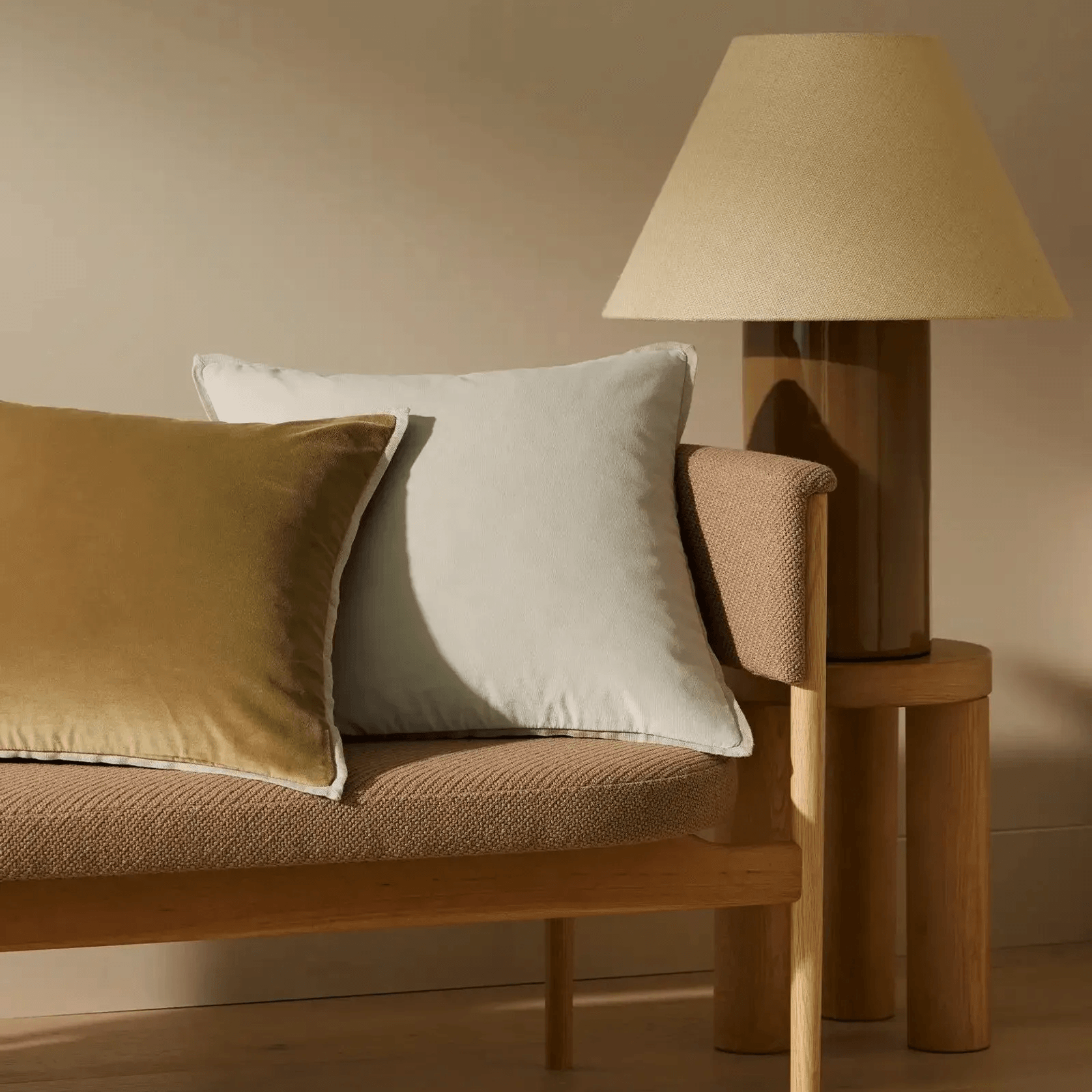 Weave Home Francesca Cushion Cover - Olive | Velvet gallery detail image