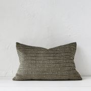 Velvet Rib Cushion / Feather Inner / Moss gallery detail image