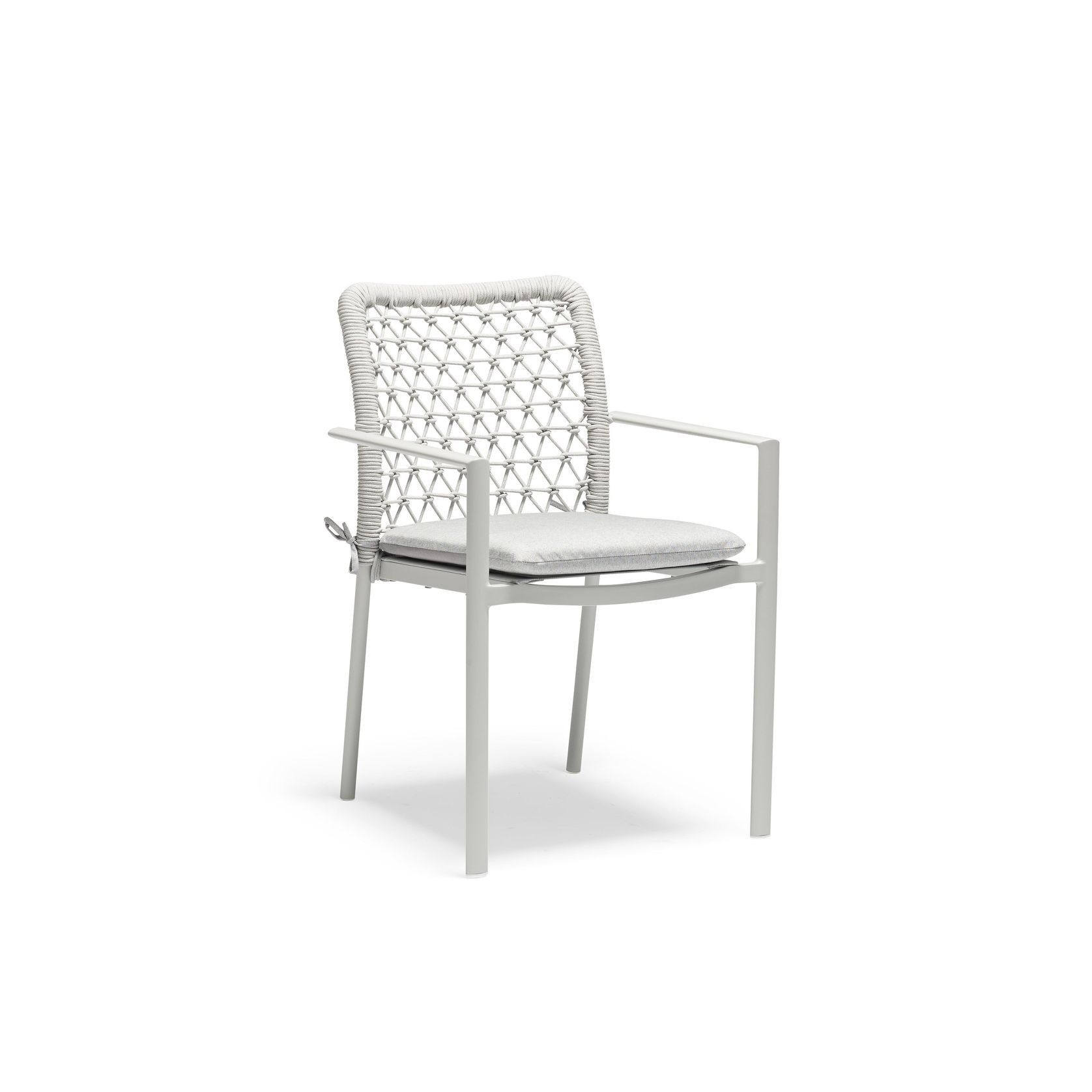 Verona Outdoor Dining Chair - Light Grey gallery detail image