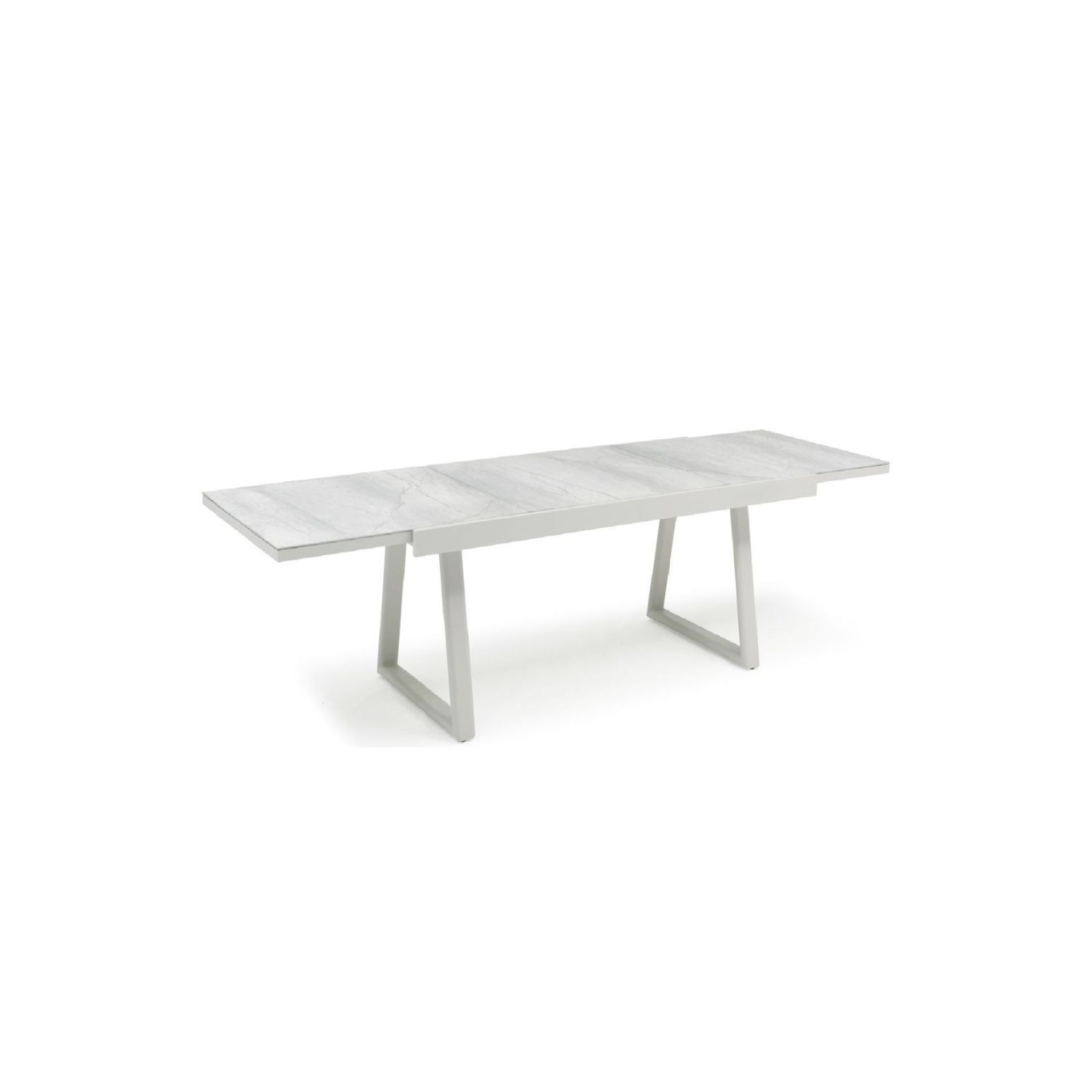 Verona Extendable Outdoor Dining Table - Light Grey gallery detail image