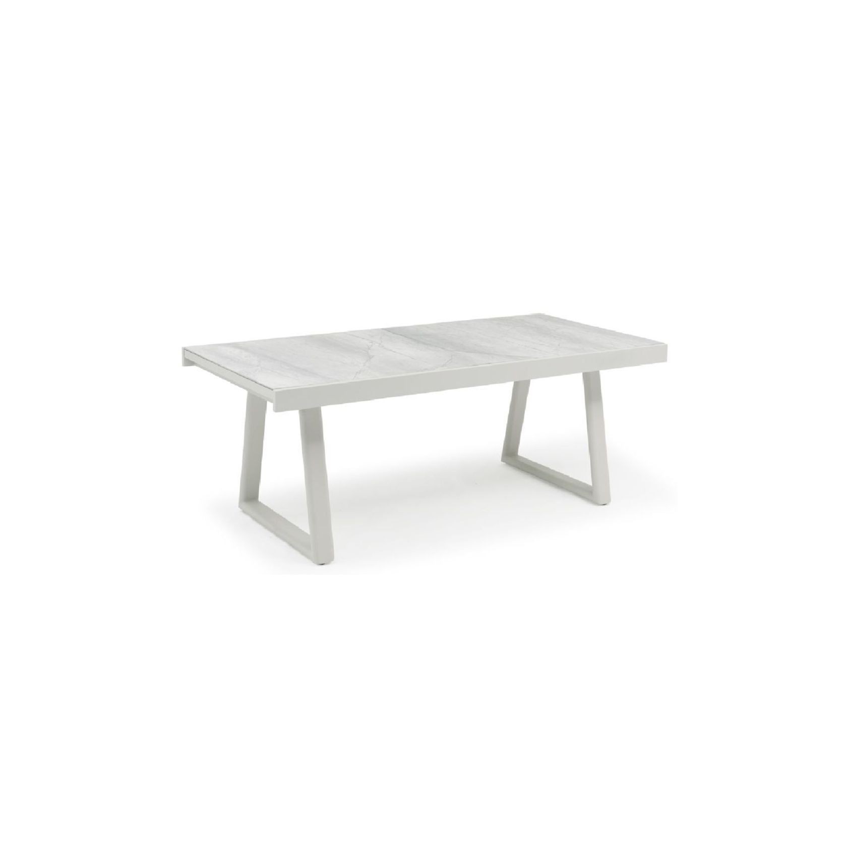 Verona Extendable Outdoor Dining Table - Light Grey gallery detail image