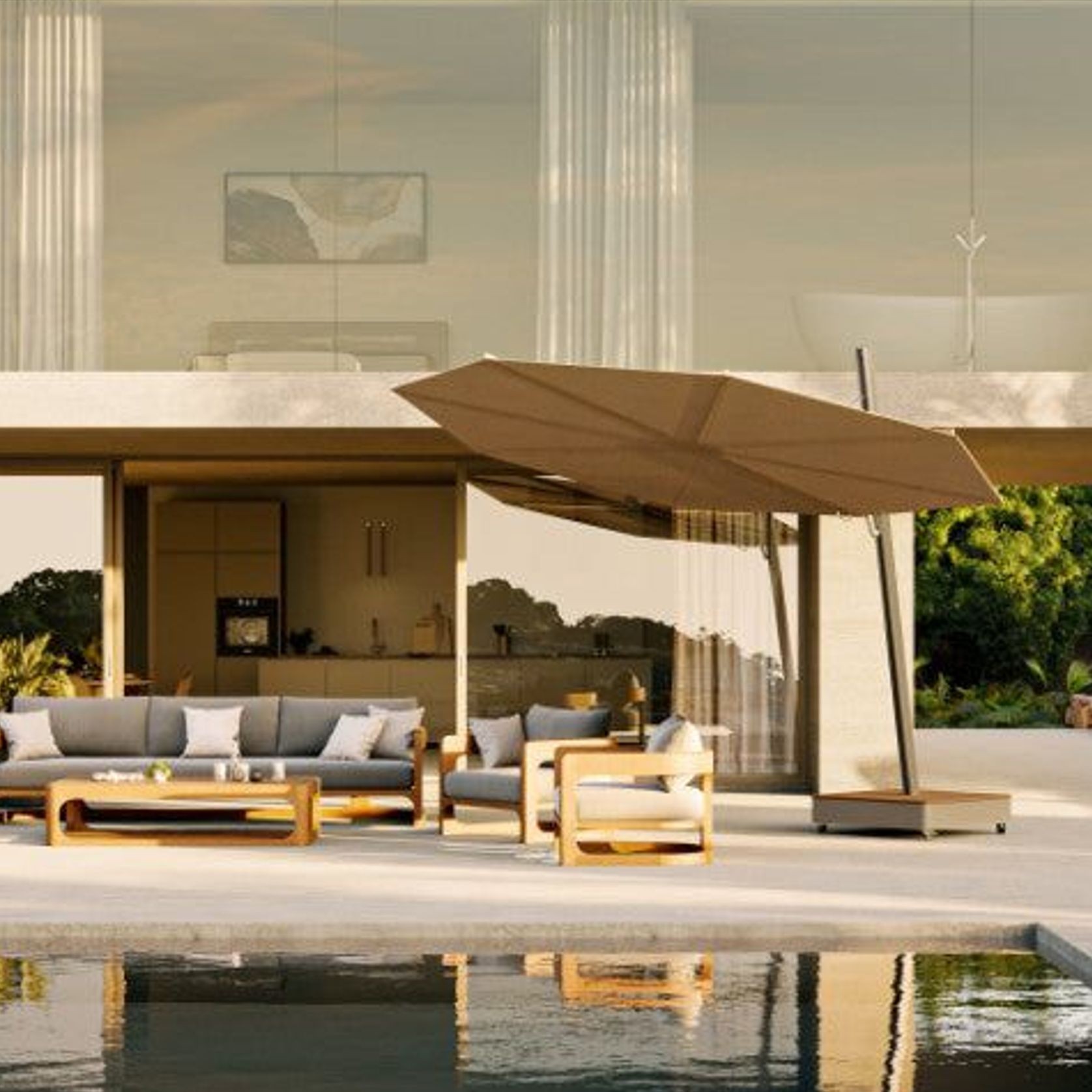 Umbrosa Versa Ux Cantilever Umbrella gallery detail image