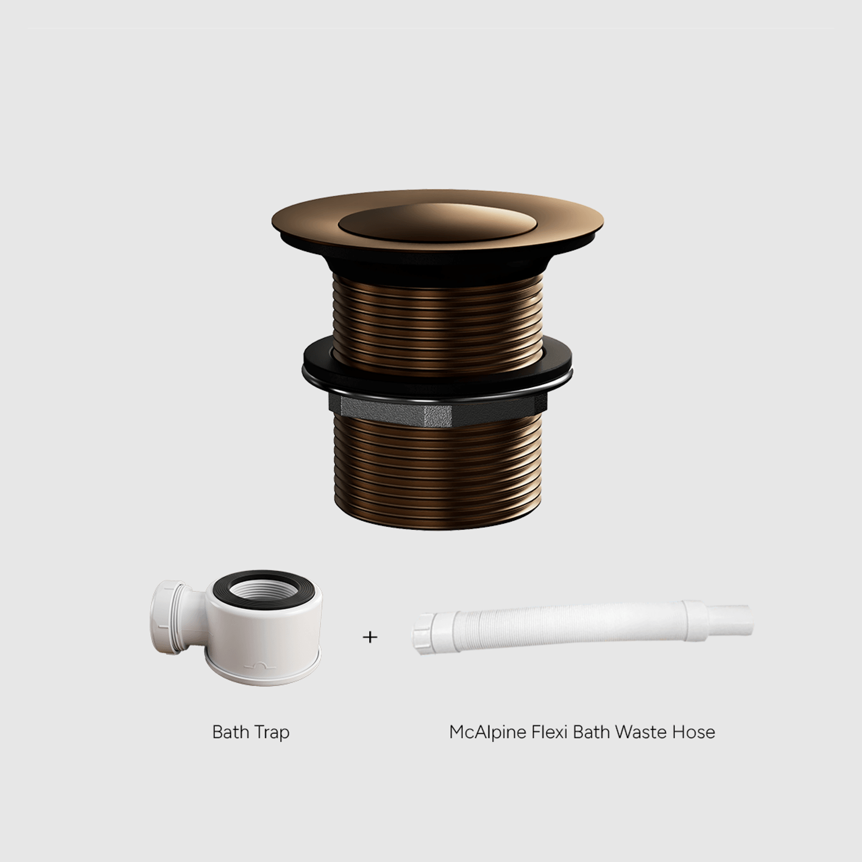 Versa Pop Up Bath Waste Kit 40mm | Non-Overflow Long Tail gallery detail image