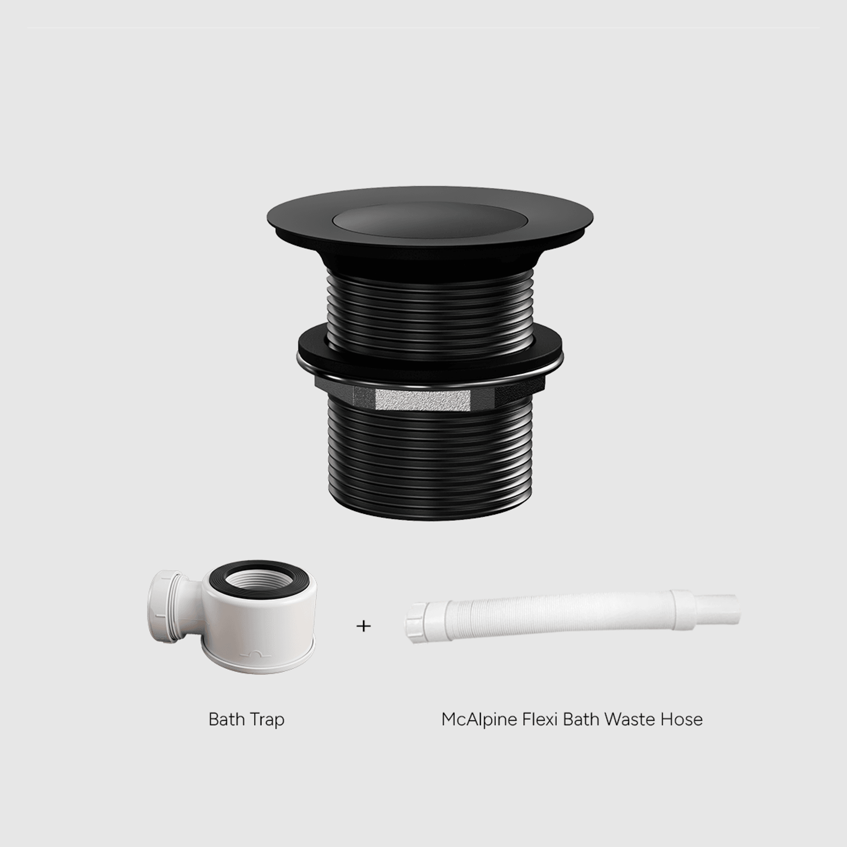 Versa Pop Up Bath Waste Kit 40mm | Non-Overflow Long Tail gallery detail image