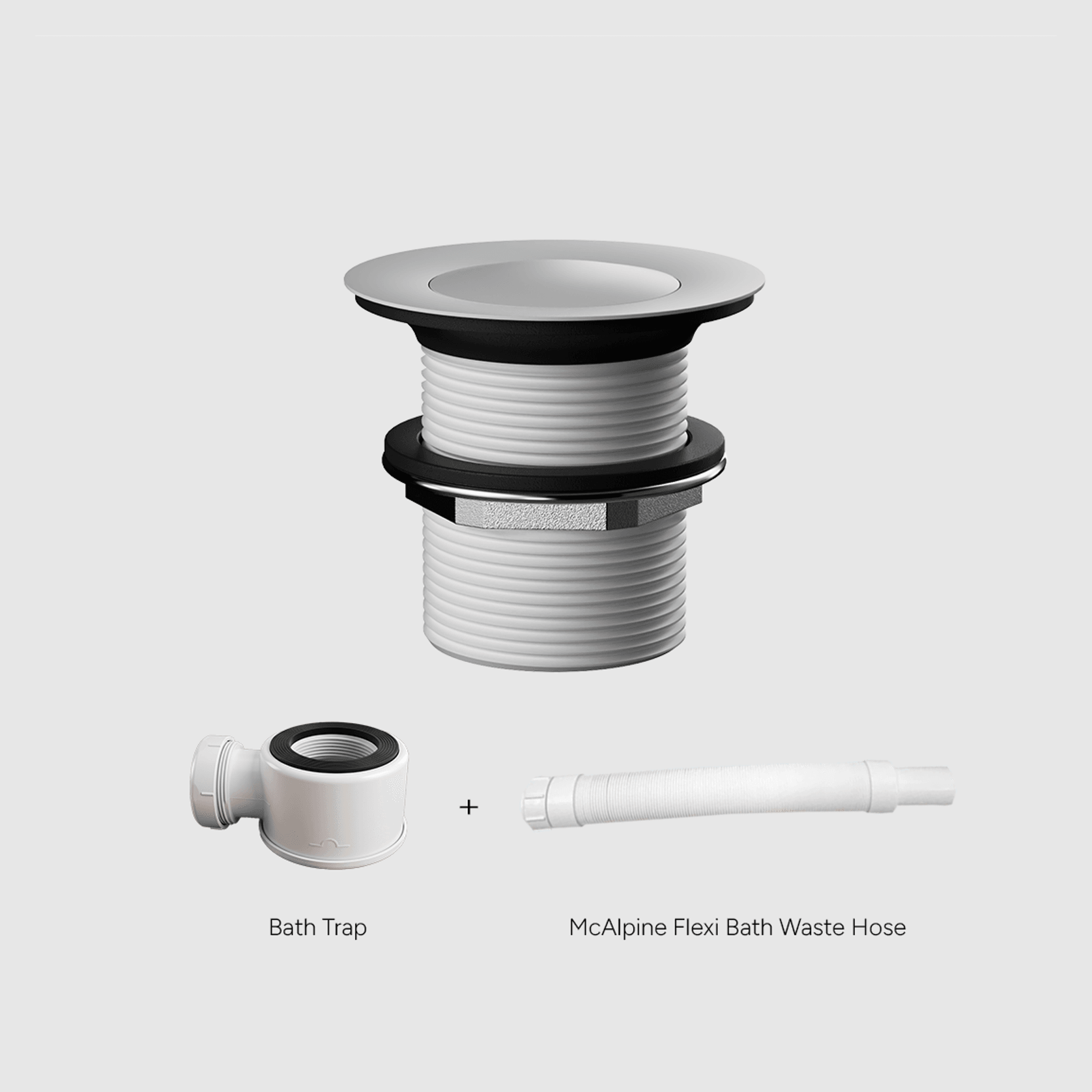Versa Pop Up Bath Waste Kit 40mm | Non-Overflow Long Tail gallery detail image