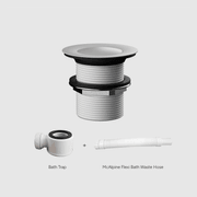 Versa Pop Up Bath Waste Kit 40mm | Non-Overflow Long Tail gallery detail image