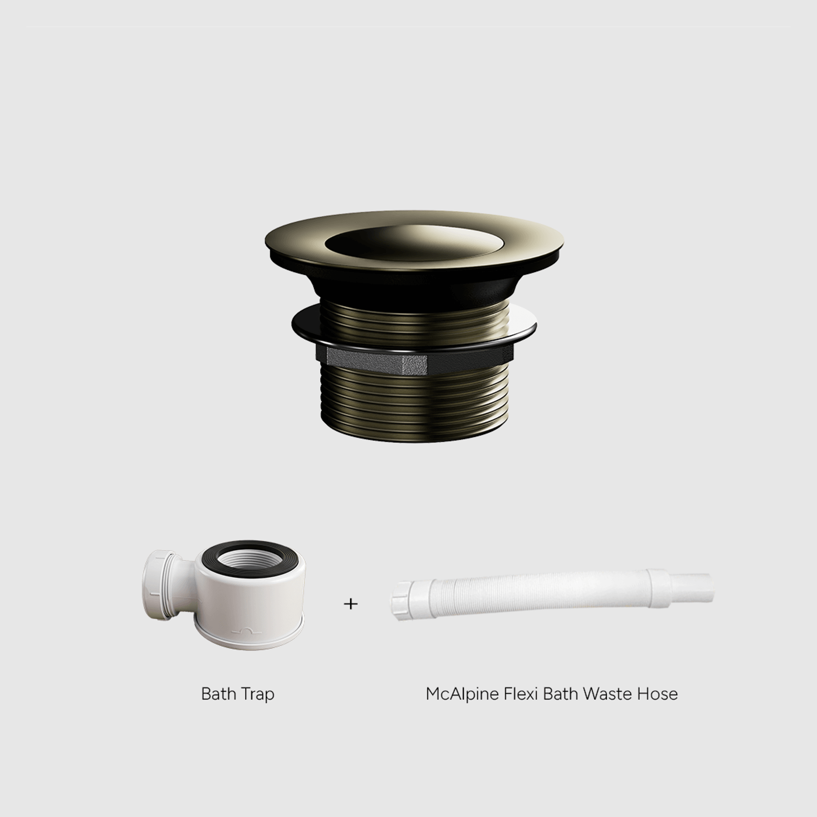 Versa Pop Up Bath Waste Kit 40mm | Non-Overflow Short Tail gallery detail image