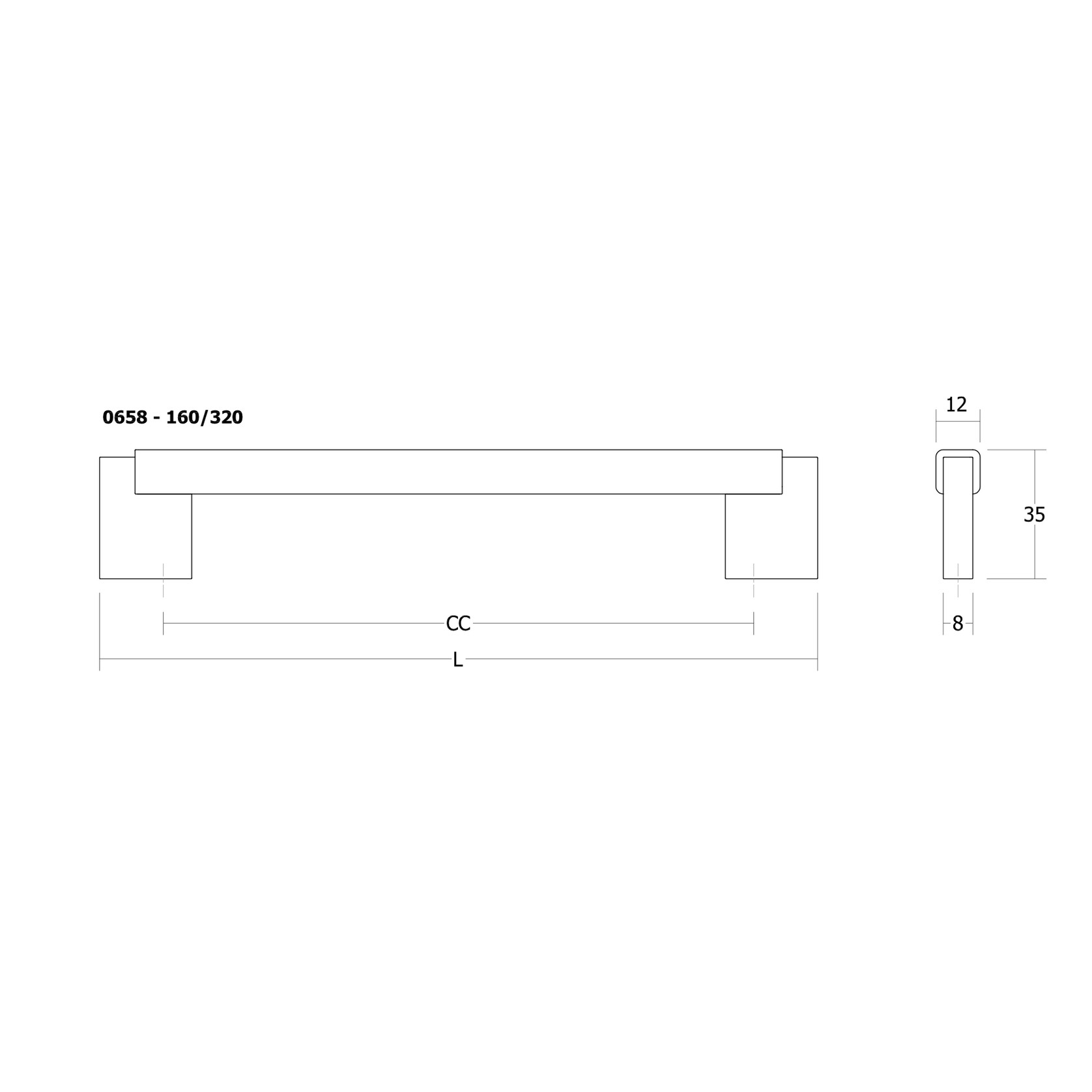 DUO MINI Cabinet Handle gallery detail image