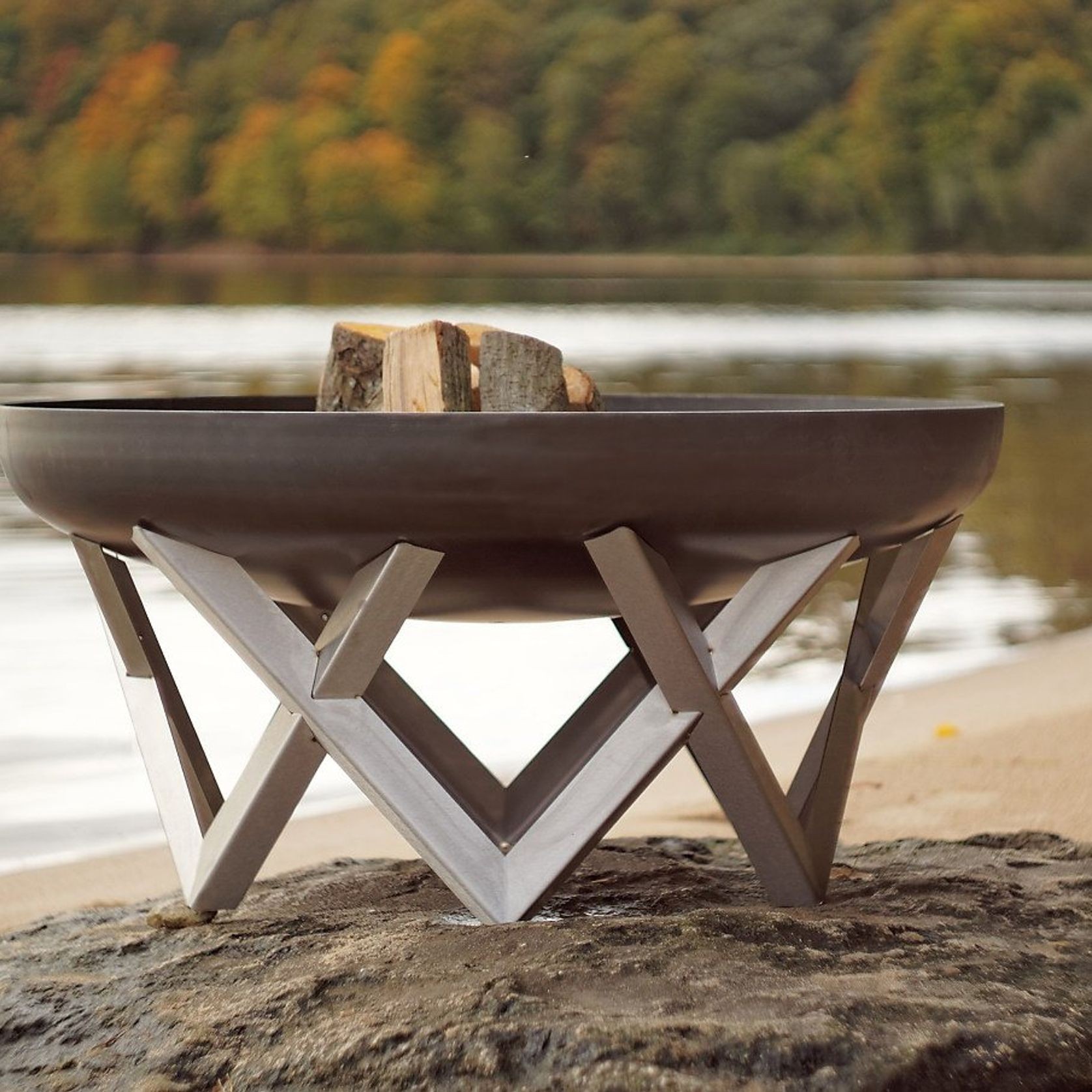ALFRED RIESS Curonian Steel Fire Pit - Medium gallery detail image
