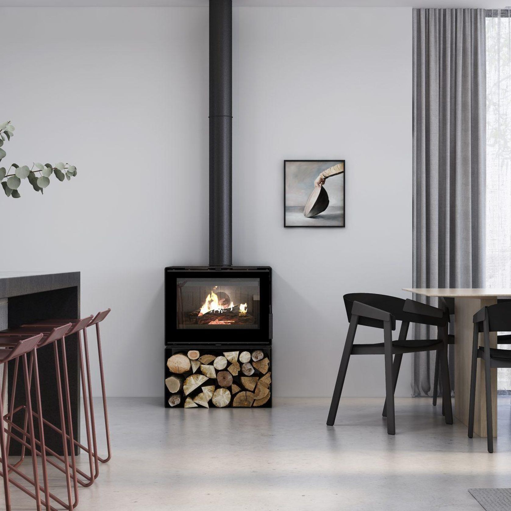 Visionline Phoenix Wood Fireplace gallery detail image