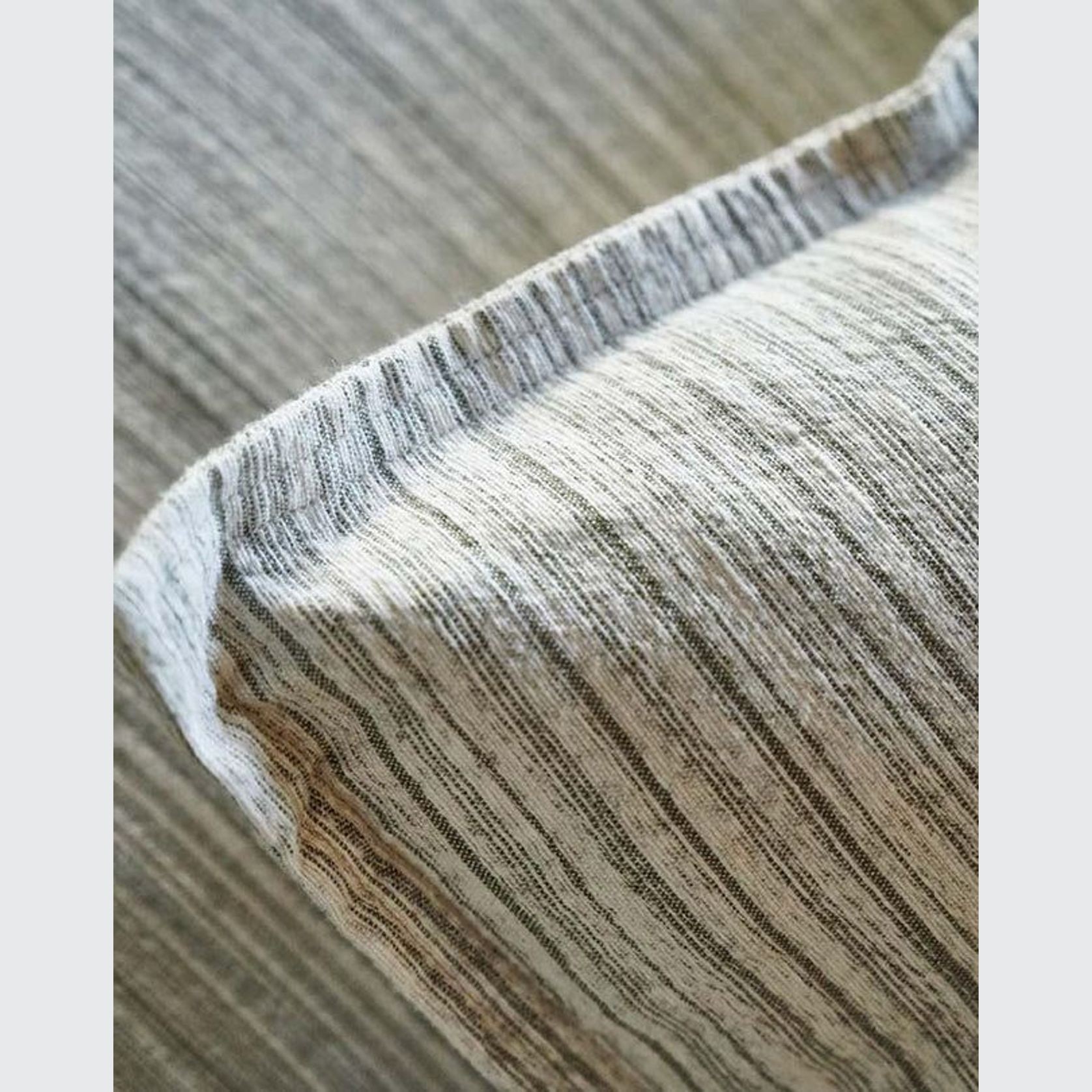Vista Cushion - Sage/White Stripe 60x60 gallery detail image