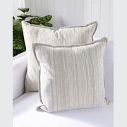 Vista Cushion - Sage/White Stripe 60x60 gallery detail image