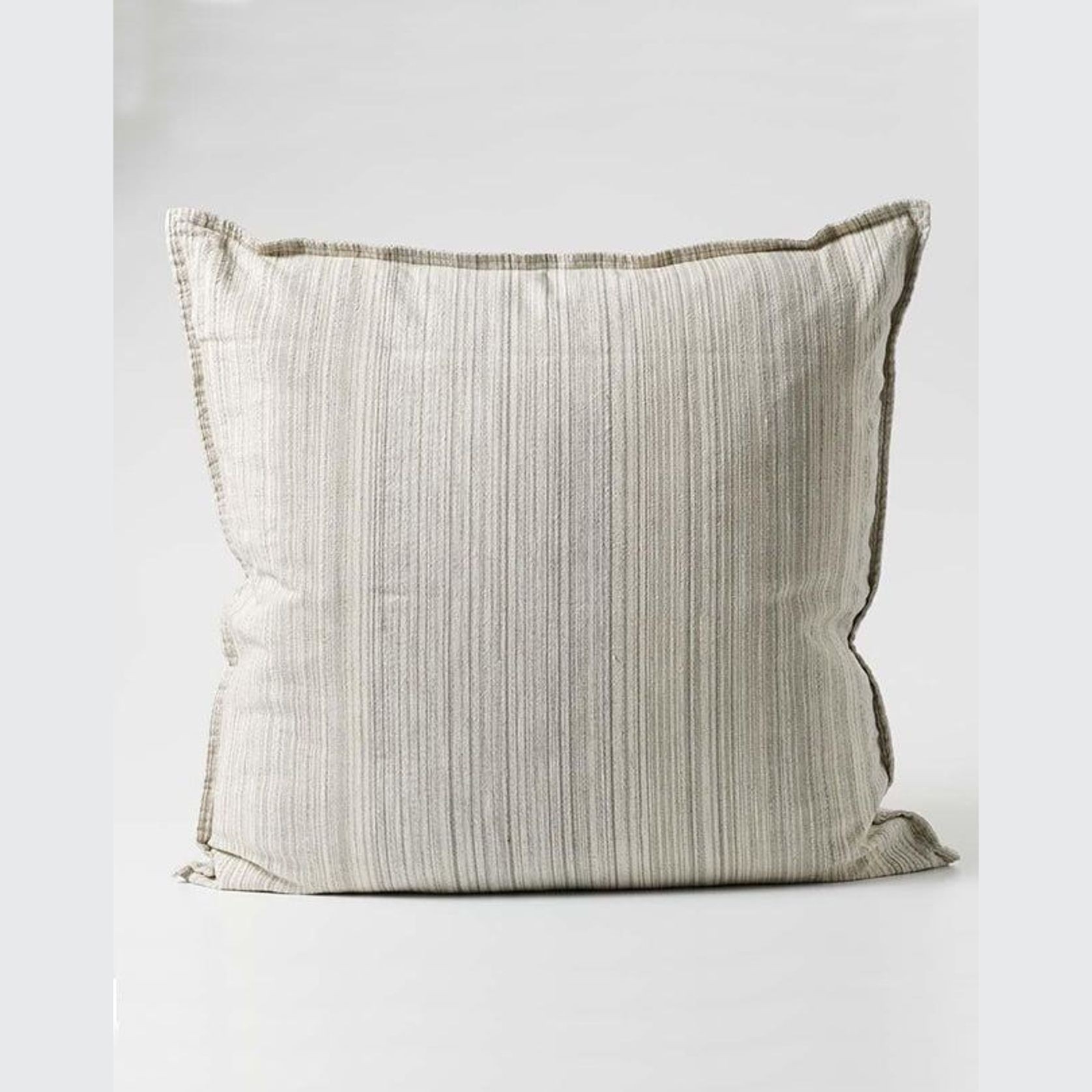 Vista Cushion - Sage/White Stripe 60x60 gallery detail image