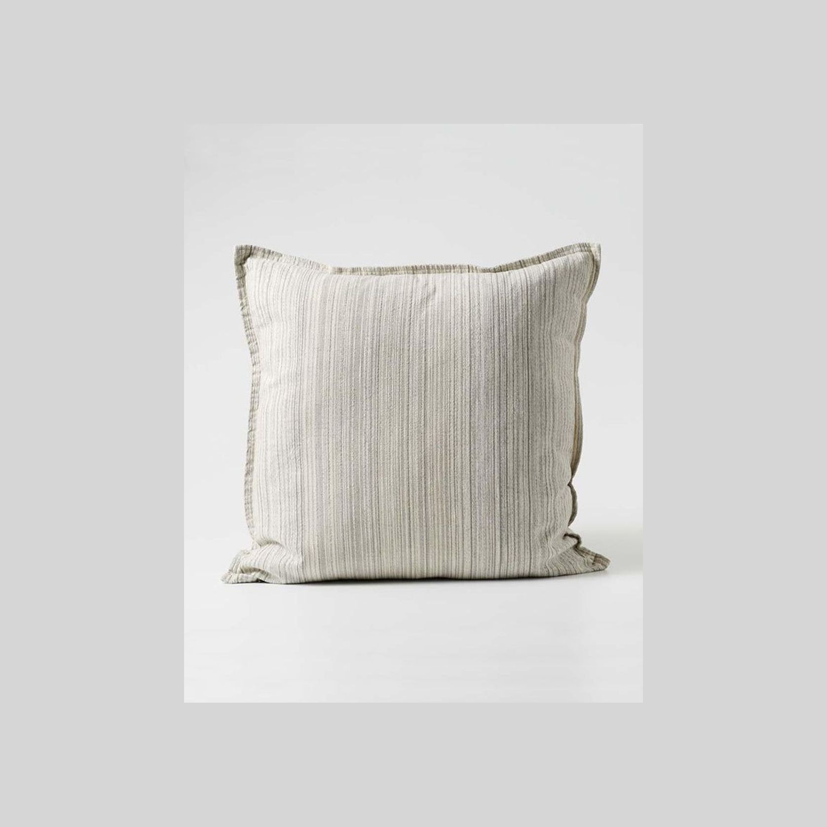 Vista Cushion - Sage/White Stripe 50x50 gallery detail image