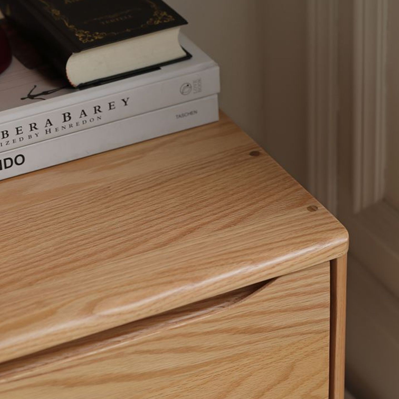 Berlin Natural Solid Oak Bedside Table gallery detail image