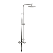 Classy Wall Mount Shower Column With External Mixer & Handshower Polished Stainless Steel gallery detail image