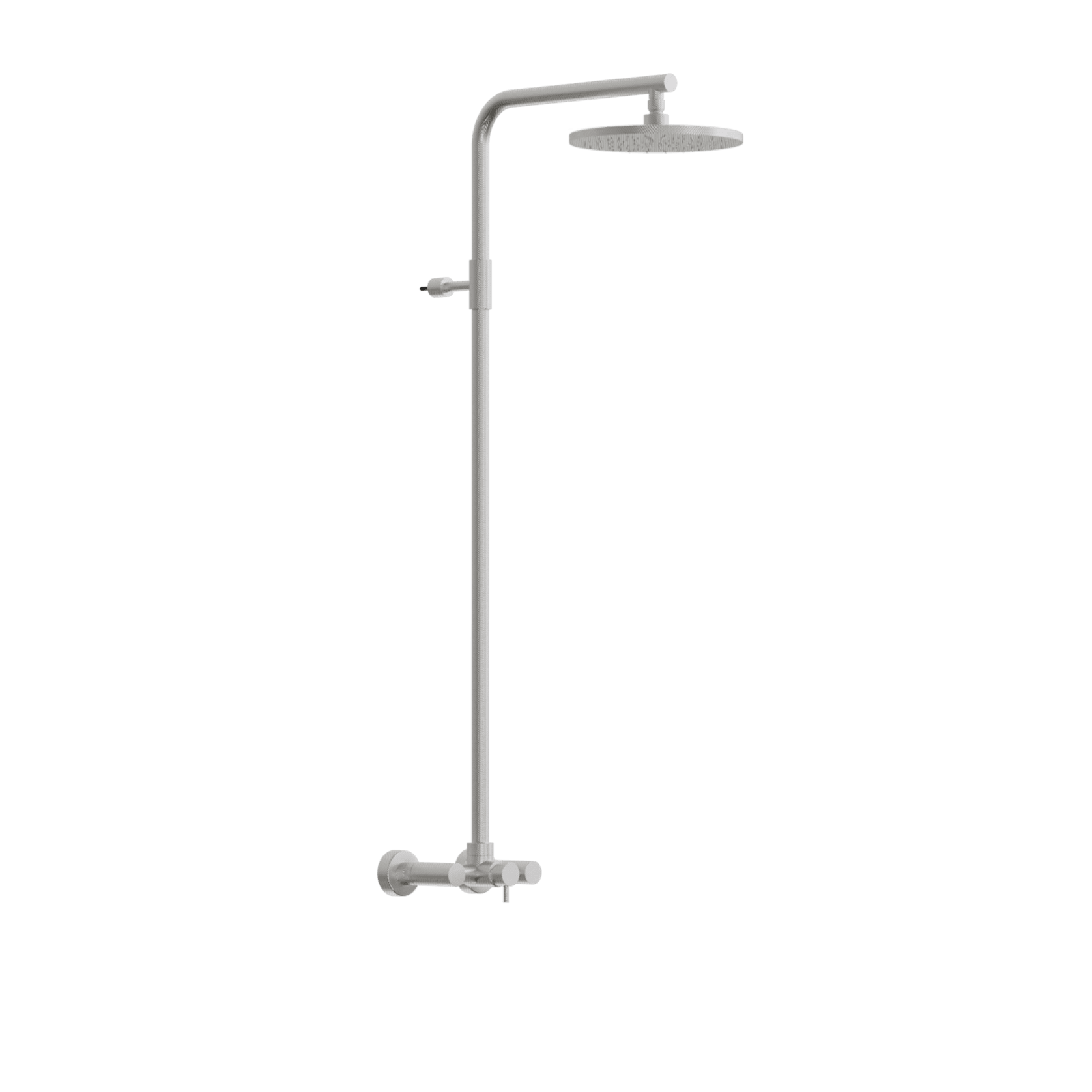 Classy Wall Mount Shower Column With External Mixer Polished Stainless Steel gallery detail image