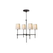 Thomas O'Brien Bryant Chandelier Small in Bronze with Natural Paper Shades gallery detail image