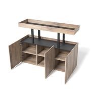 TRIBECA Credenza Cabinet 135cm - Warm Oak with Black gallery detail image