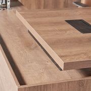 SUTTON Executive Desk with Right Return 1.8M - 2.0M - Warm Oak & Black gallery detail image