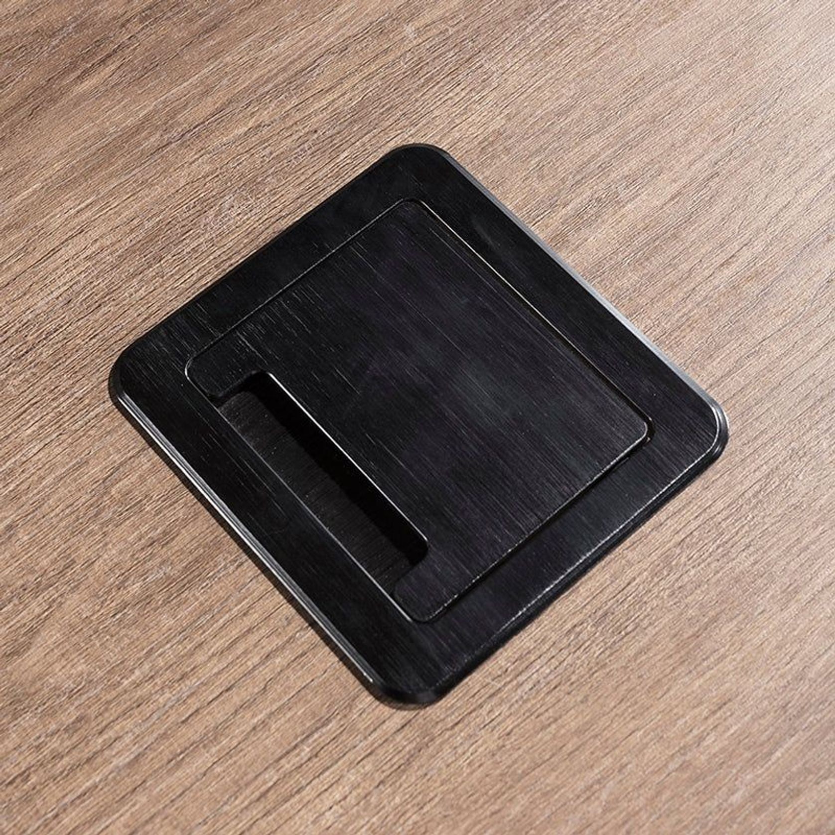 KELLEN Executive Desk with Left Return 1.6-1.8M - Warm Oak & Black gallery detail image