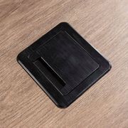 KELLEN Executive Desk with Left Return 1.6-1.8M - Warm Oak & Black gallery detail image