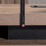 KELLEN Executive Desk with Left Return 1.6-1.8M - Warm Oak & Black gallery detail image