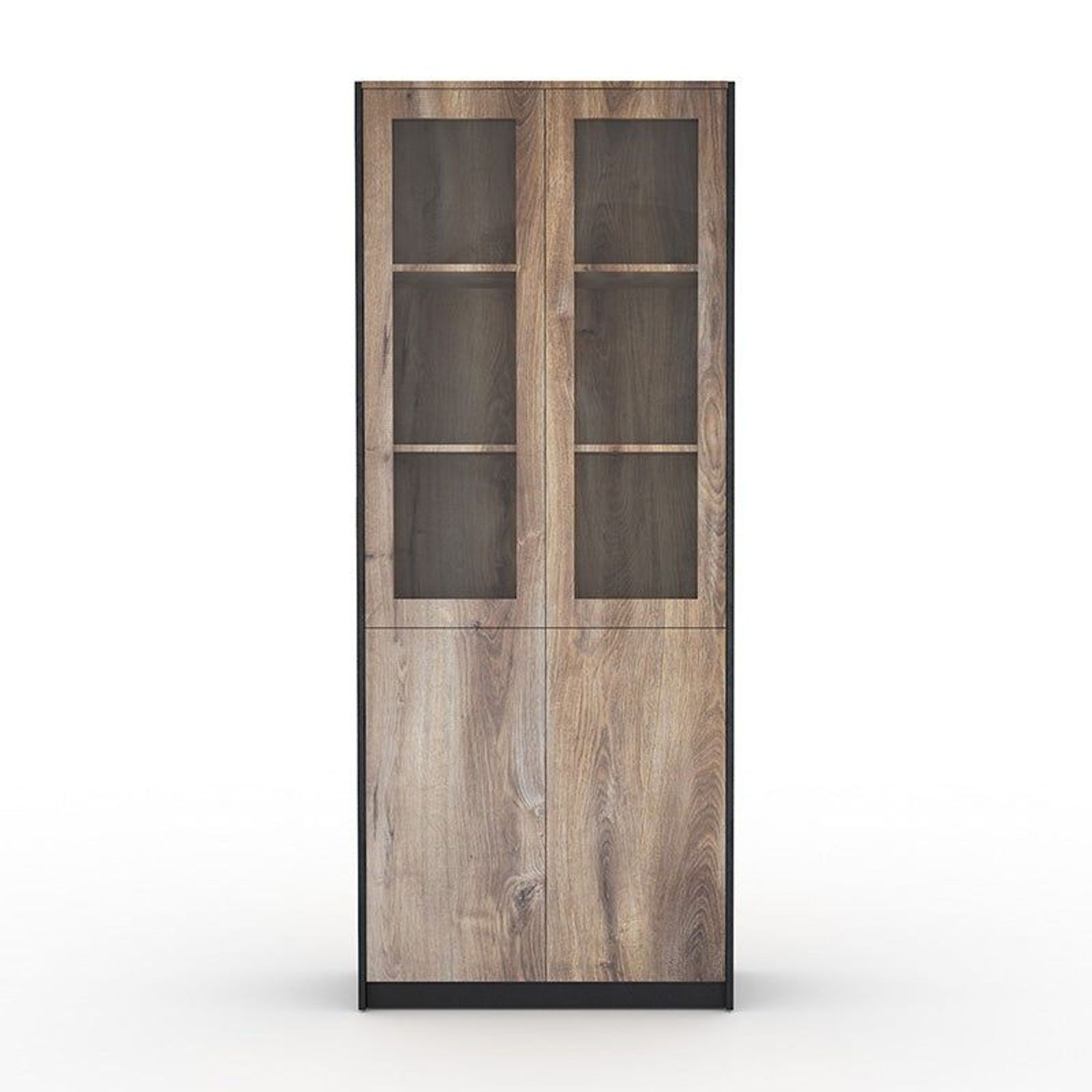 KELLEN 2 Door Display Unit 80cm - Warm Oak gallery detail image