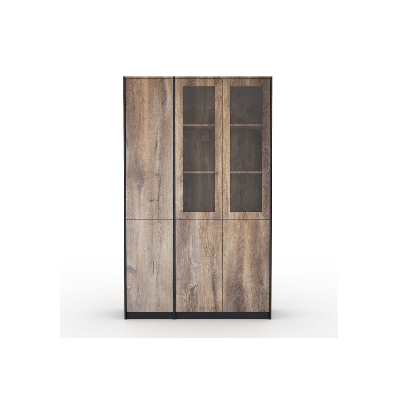 SUTTON 3 Door Display Unit 120cm - Warm Oak gallery detail image