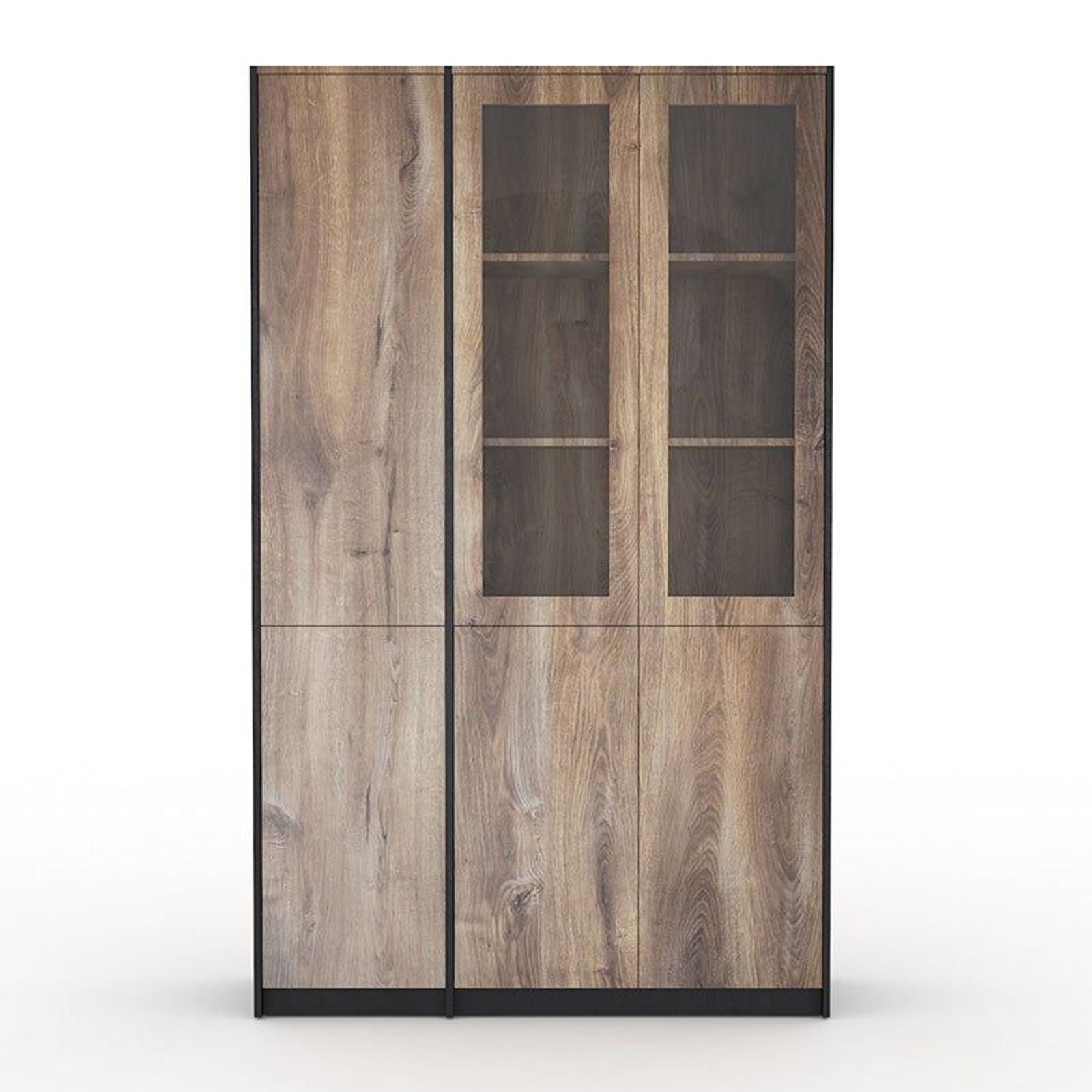 SUTTON 3 Door Display Unit 120cm - Warm Oak gallery detail image