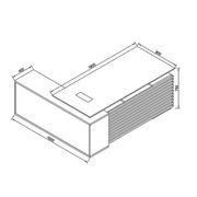 PHOENIX Executive Desk with Left Return 1.8M - Warm Oak & Black gallery detail image