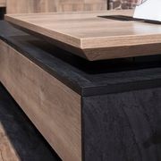PHOENIX Executive Desk with Left Return 1.8M - Warm Oak & Black gallery detail image