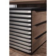 PHOENIX 2.0 - Sit Stand Electric Lift Executive Desk with Right Return 2.8m - Warm Oak & Black gallery detail image