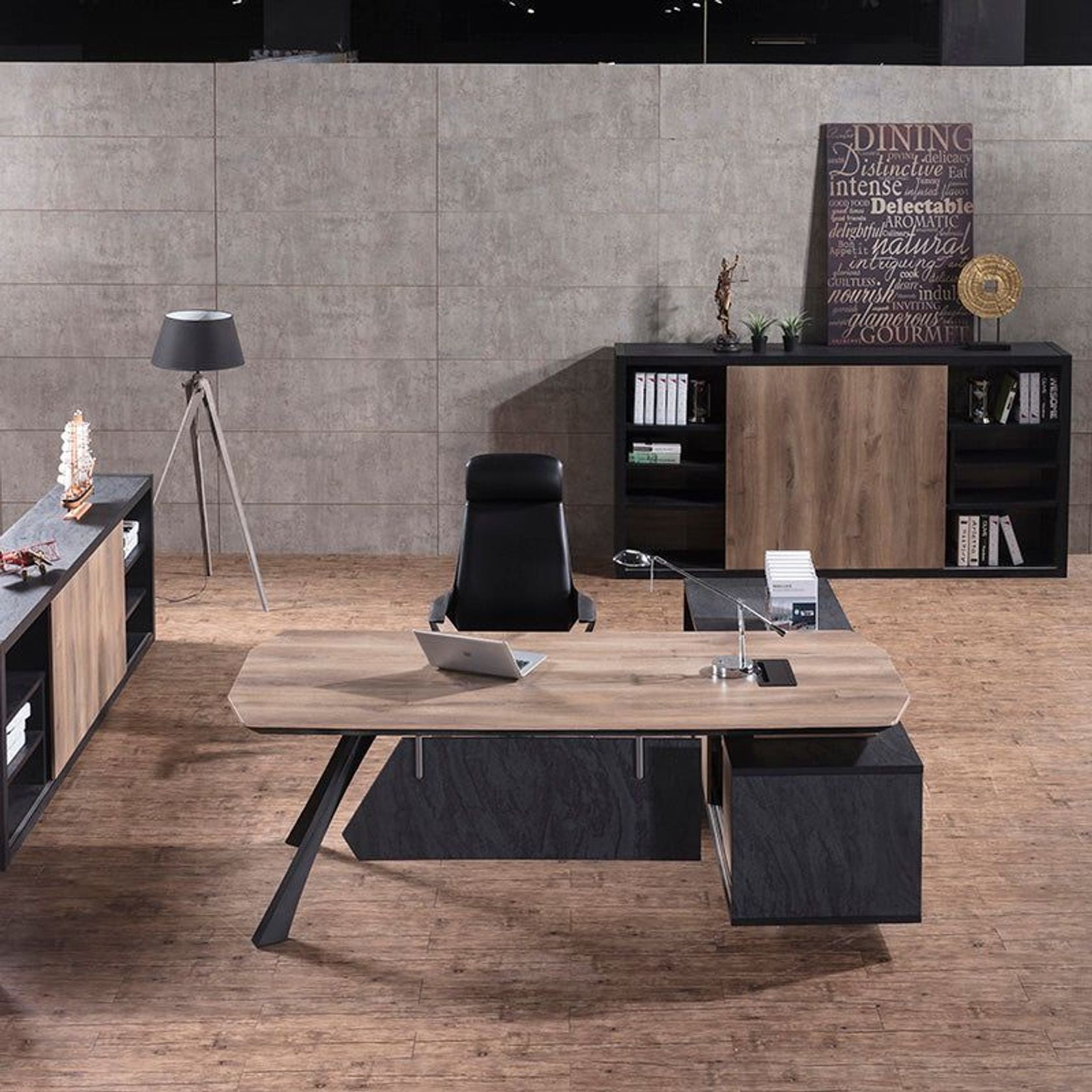 ARTO Display Unit 240cm - Warm Oak & Black gallery detail image